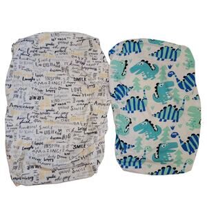 Changing‎ Pad Covers Lot of 2 Ellen Degeneres Dinosaurs Baby Infant Unisex